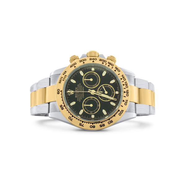 Rolex daytona two outlet tone black dial