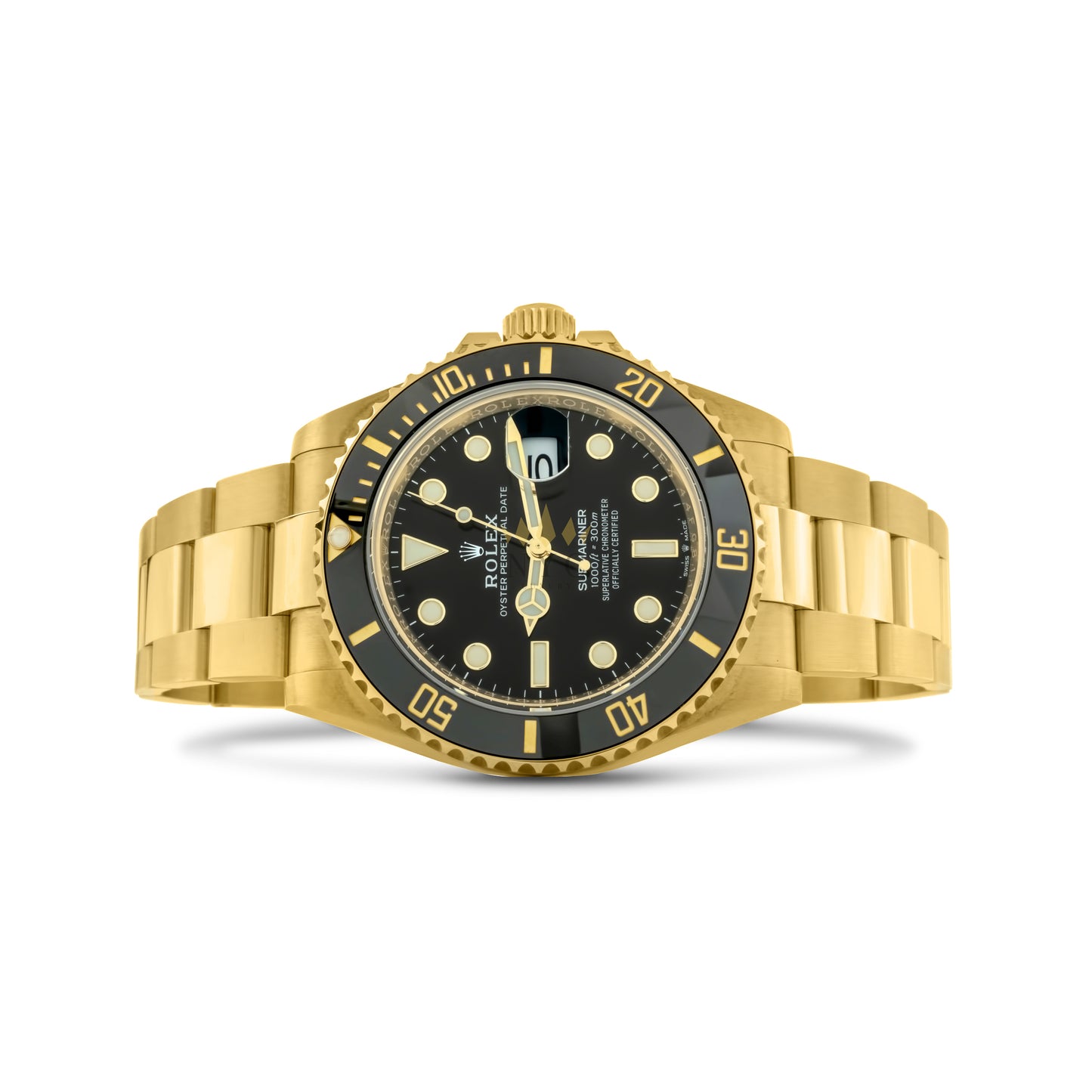 Rolex 18k Yellow Gold Submariner, 41mm watch, black dial, oyster bracelet, Ref. 126618