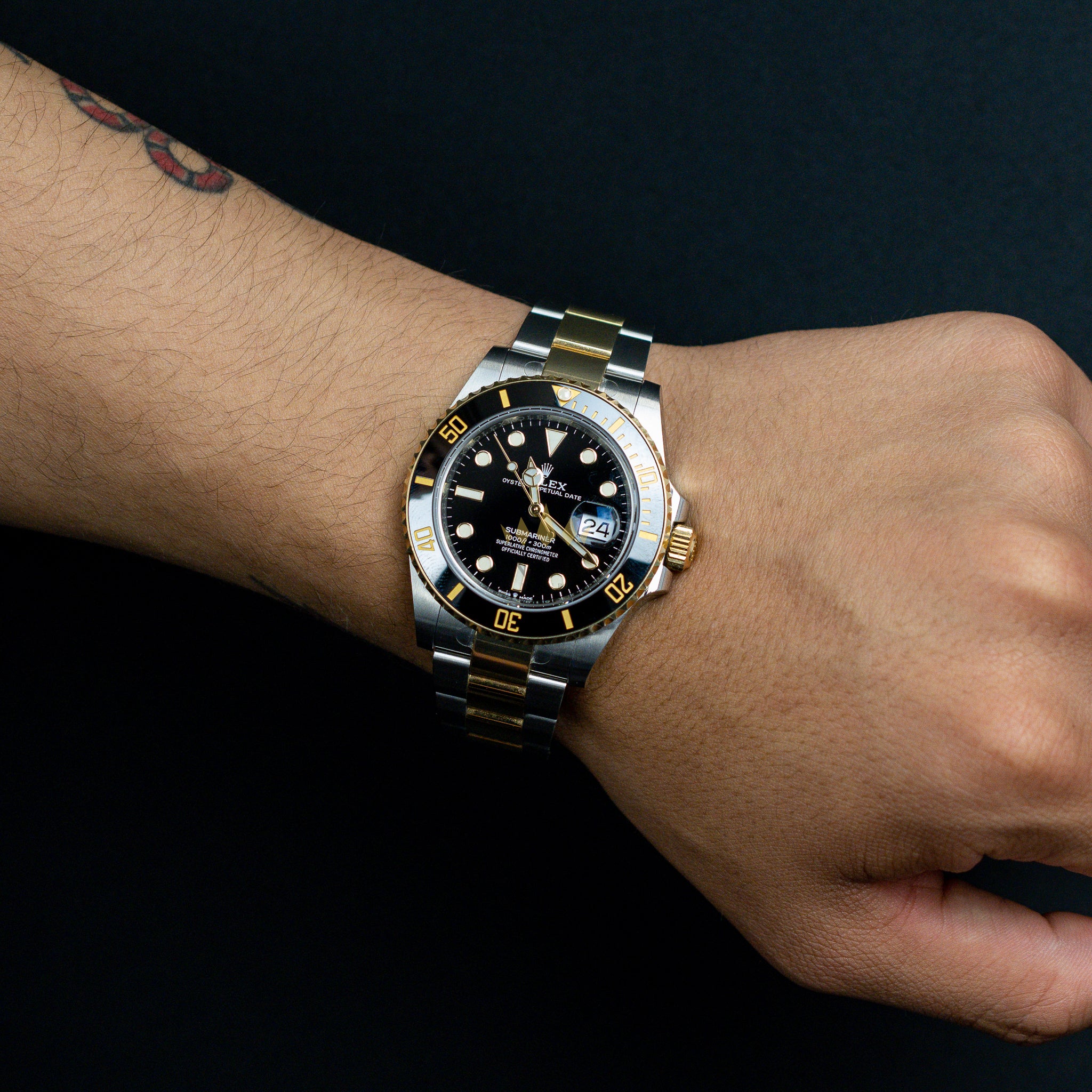 Submariner rolex two tone sale