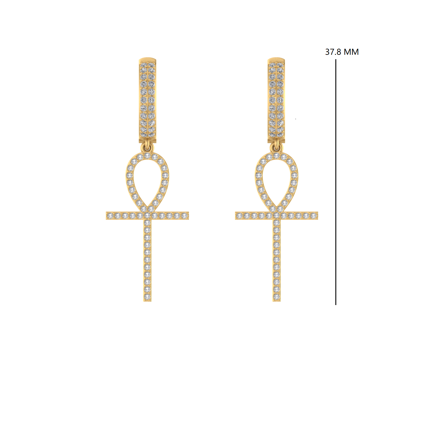 14K Gold Diamond earring 0.77 CTW