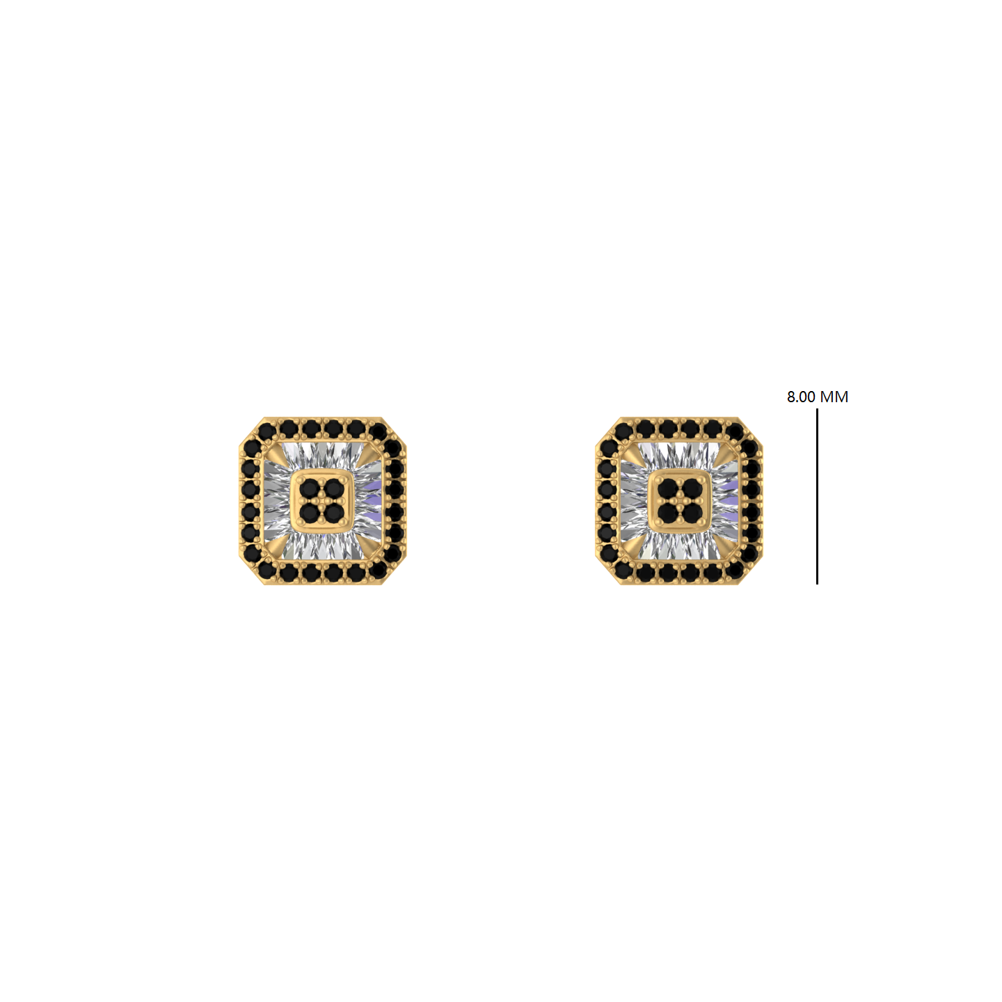 14K Gold Diamond earring 0.44 CTW