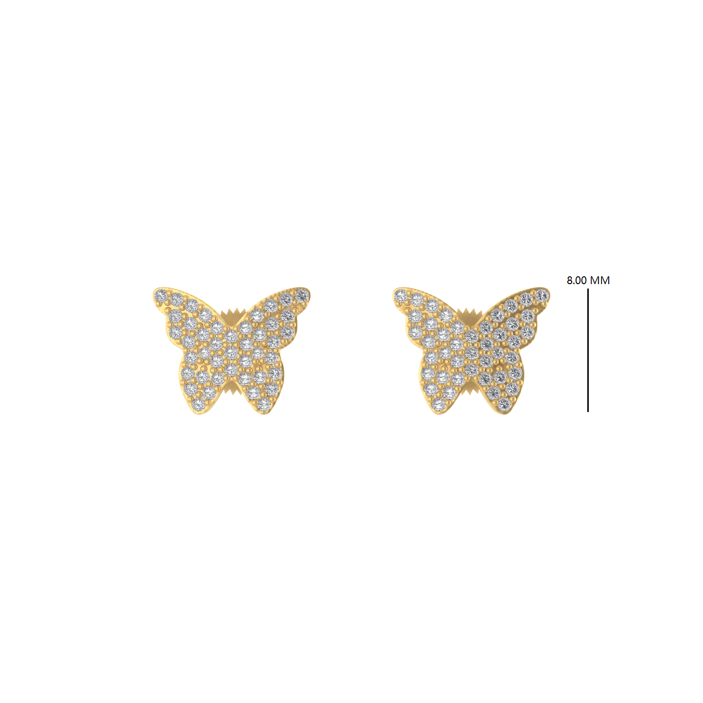 14K Gold Diamond earring 0.38 CTW