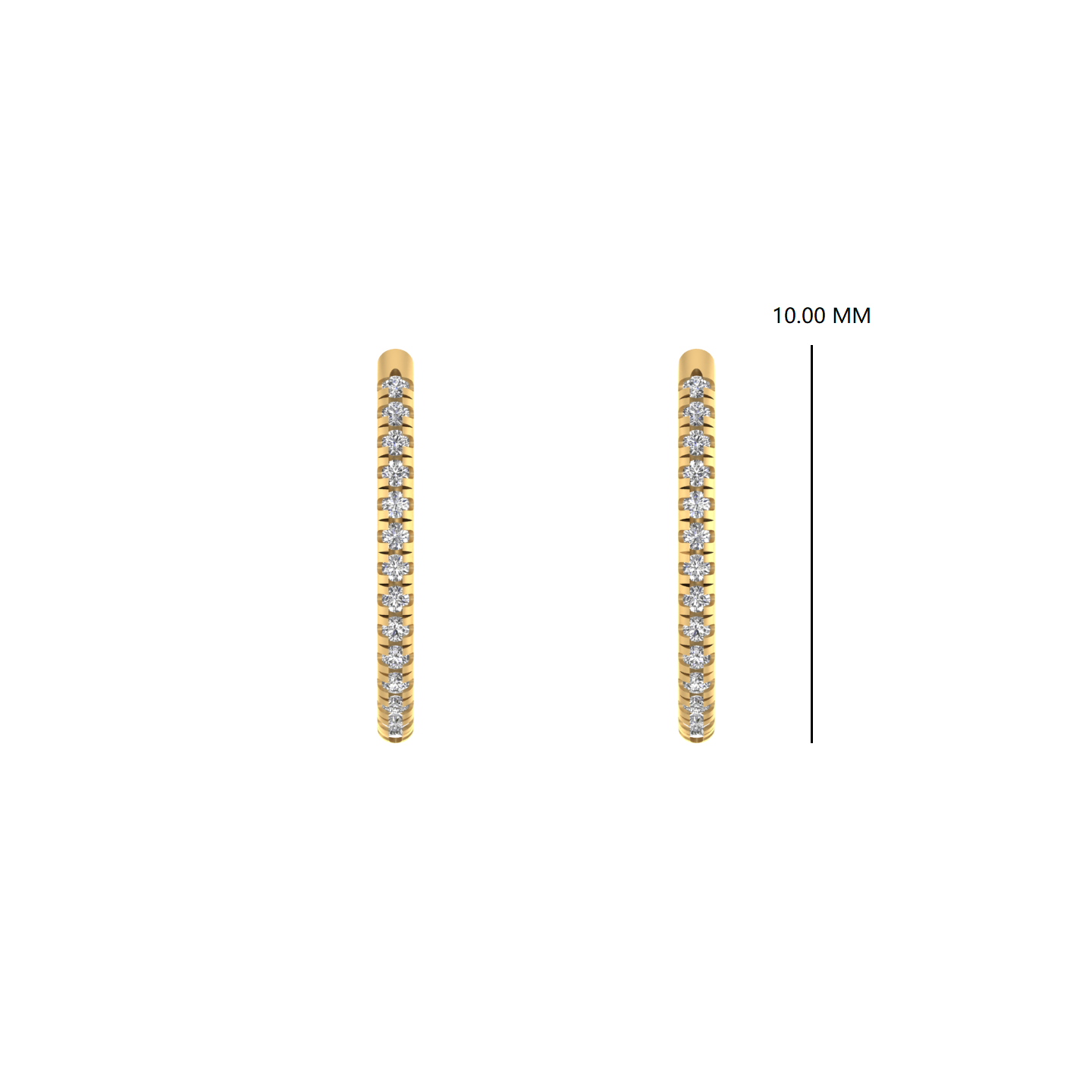 14K Gold Diamond earring 0.12 CTW