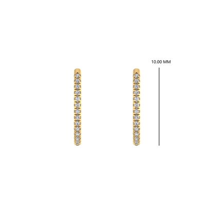 14K Gold Diamond earring 0.12 CTW