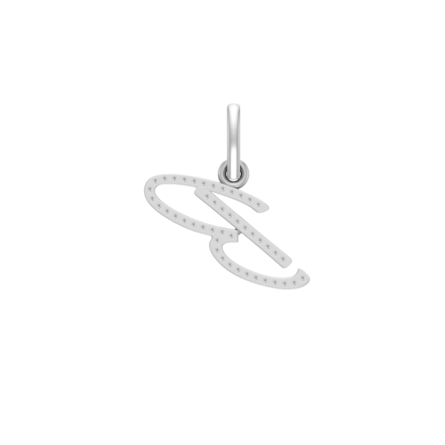 14K Gold Initial B Pendant 0.35 CTW