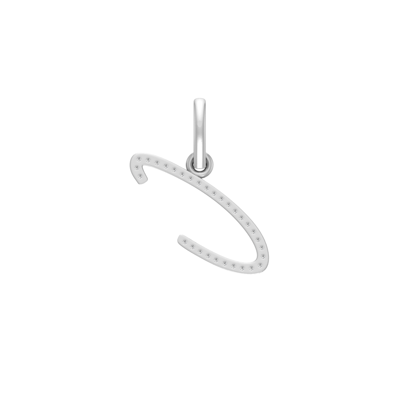 14K Gold Initial C Pendant 0.25 CTW