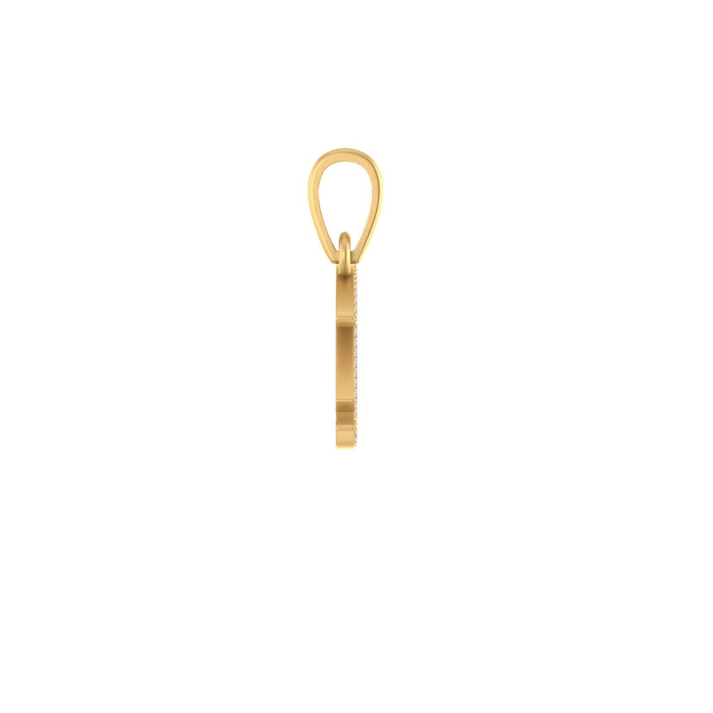 14K Gold Initial D Pendant 0.34 CTW