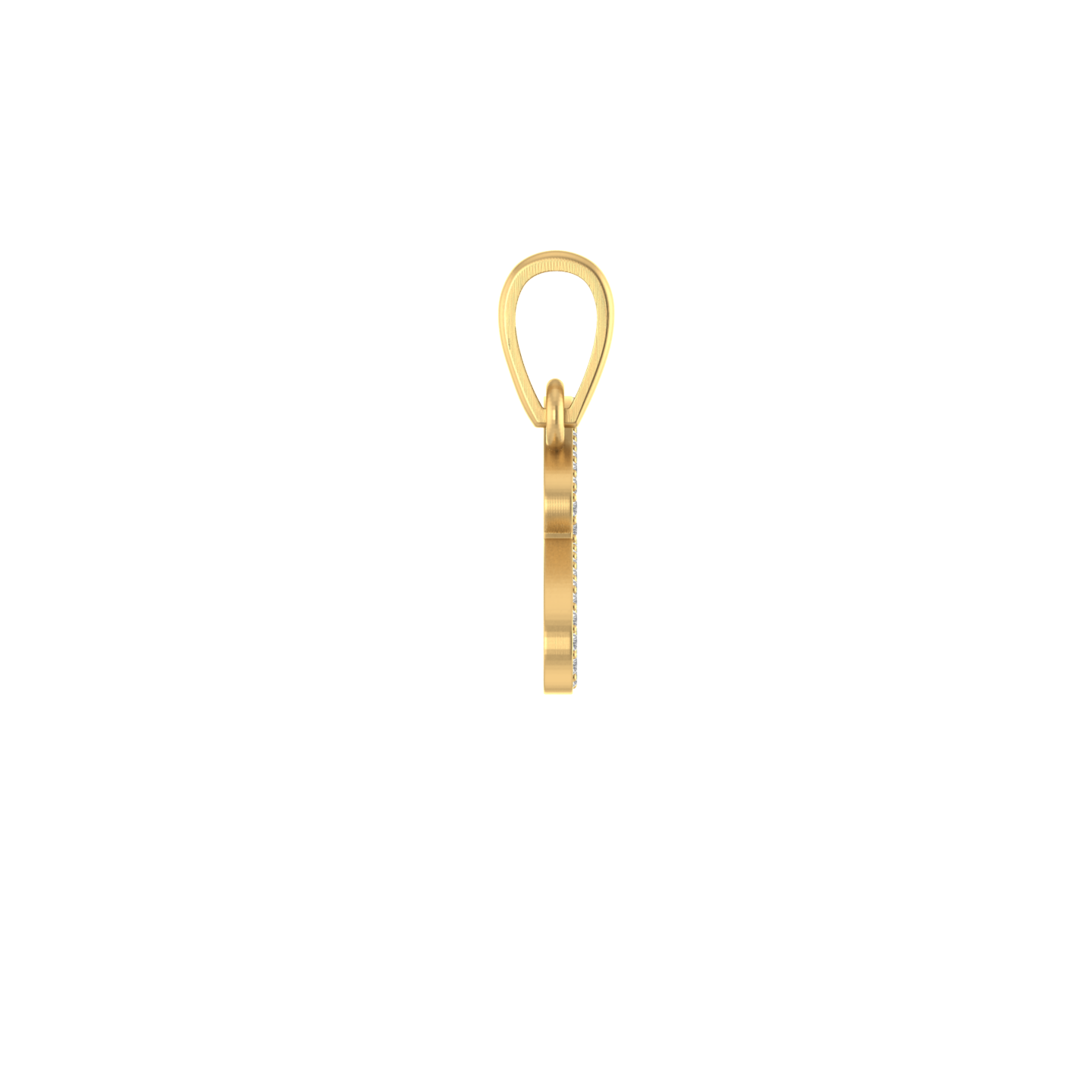 14K Gold Initial E Pendant 0.31 CTW