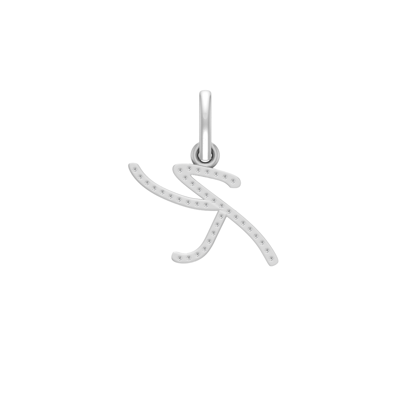 14K Gold Initial K Pendant 0.31 CTW