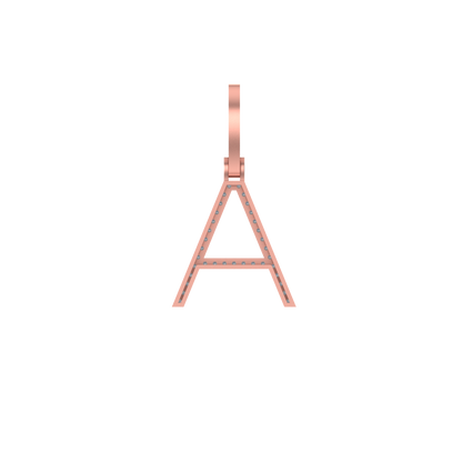 14K Gold Initial A Pendant