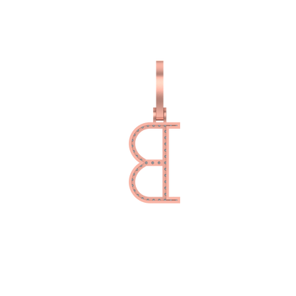 14K Gold Initial B Pendant