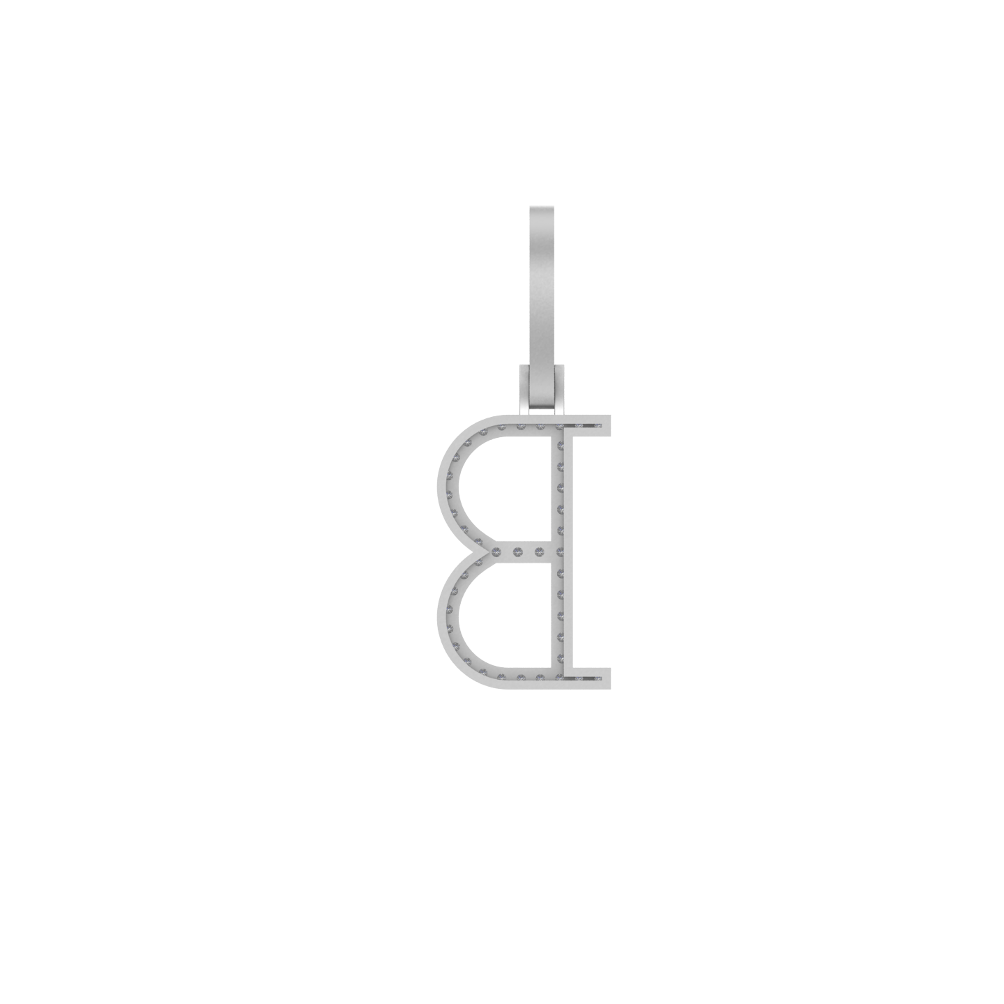 14K Gold Initial B Pendant