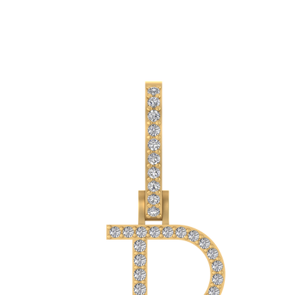 14K Gold Initial B Pendant