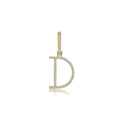 14K Gold Initial D Pendant