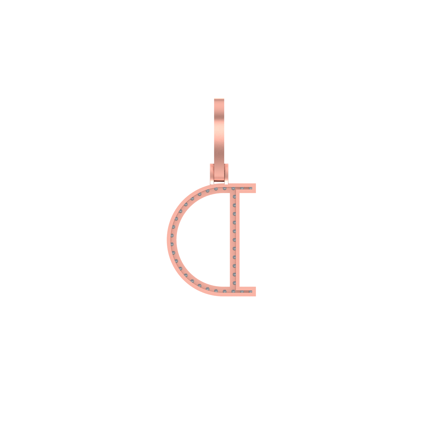 14K Gold Initial D Pendant