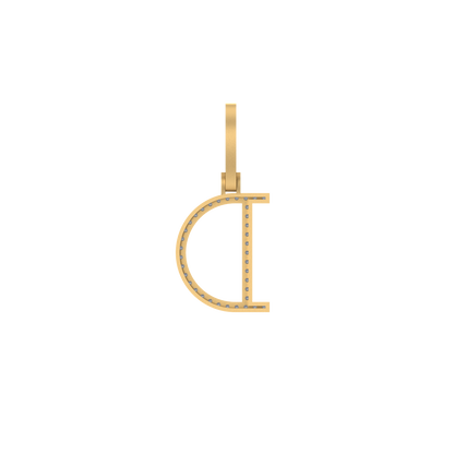 14K Gold Initial D Pendant