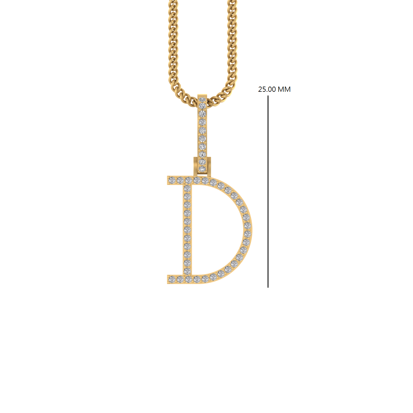 14K Gold Initial D Pendant