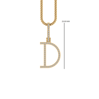 14K Gold Initial D Pendant