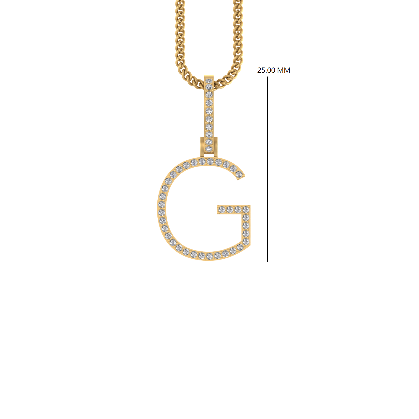 14K Gold Initial G Pendant