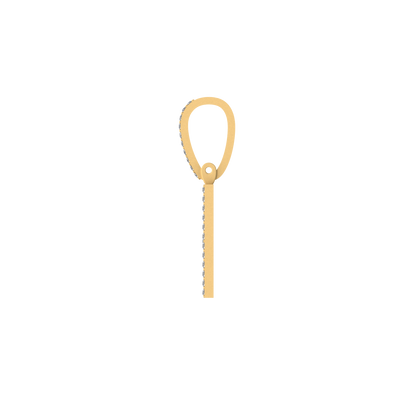 14K Gold Initial H Pendant