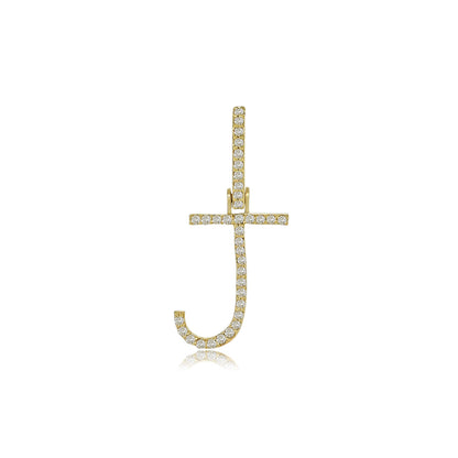 14K Gold Initial J Pendant