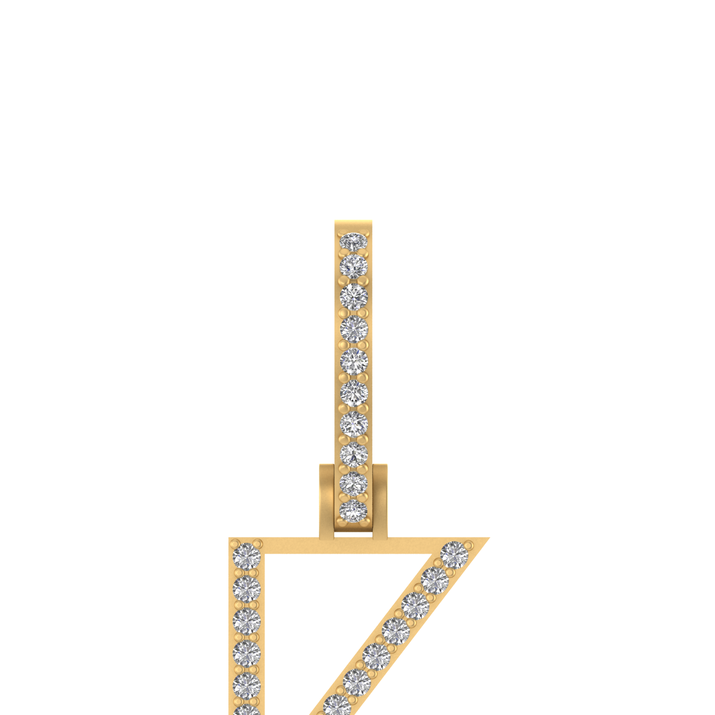 14K Gold Initial K Pendant