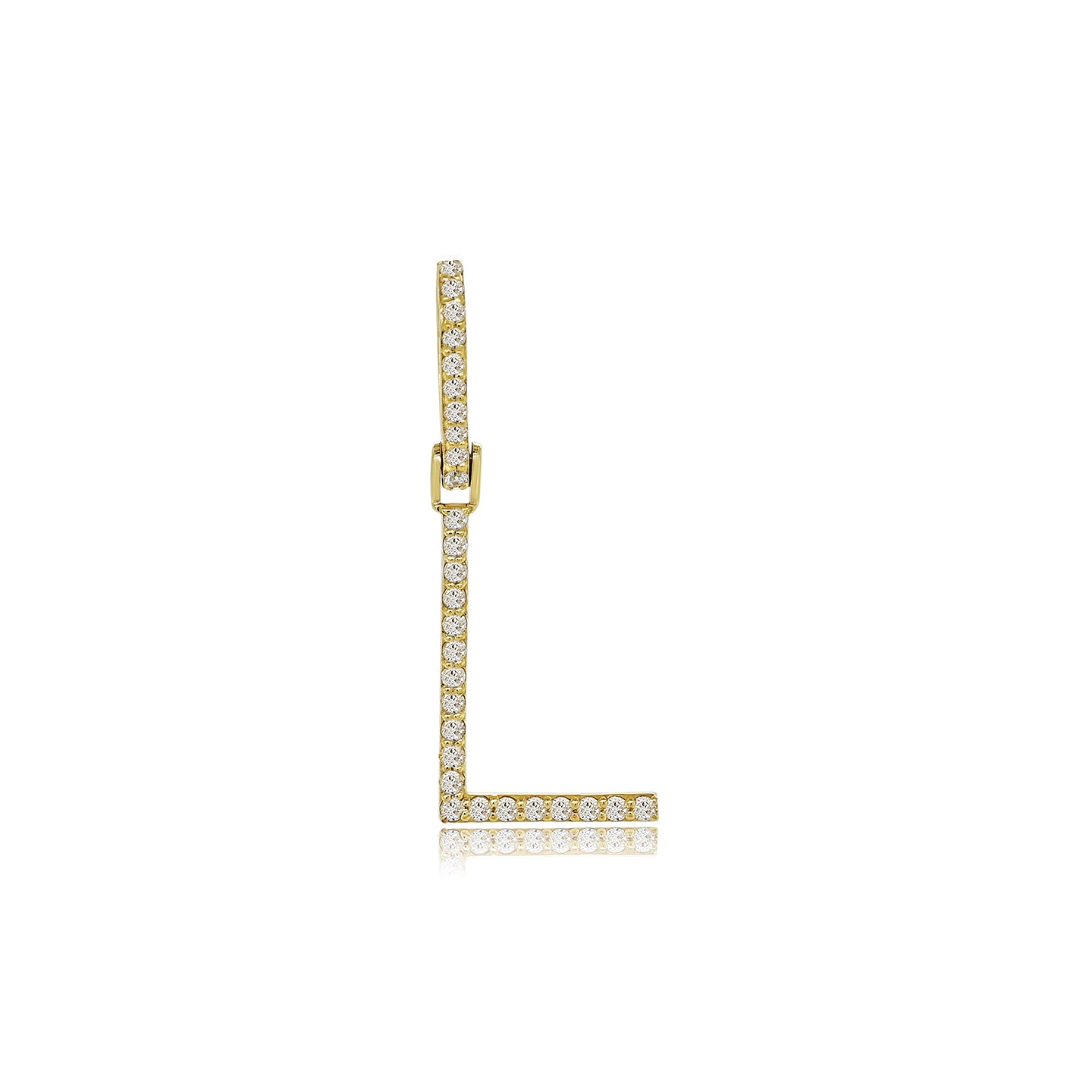 14K Gold Initial L Pendant