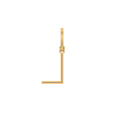 14K Gold Initial L Pendant