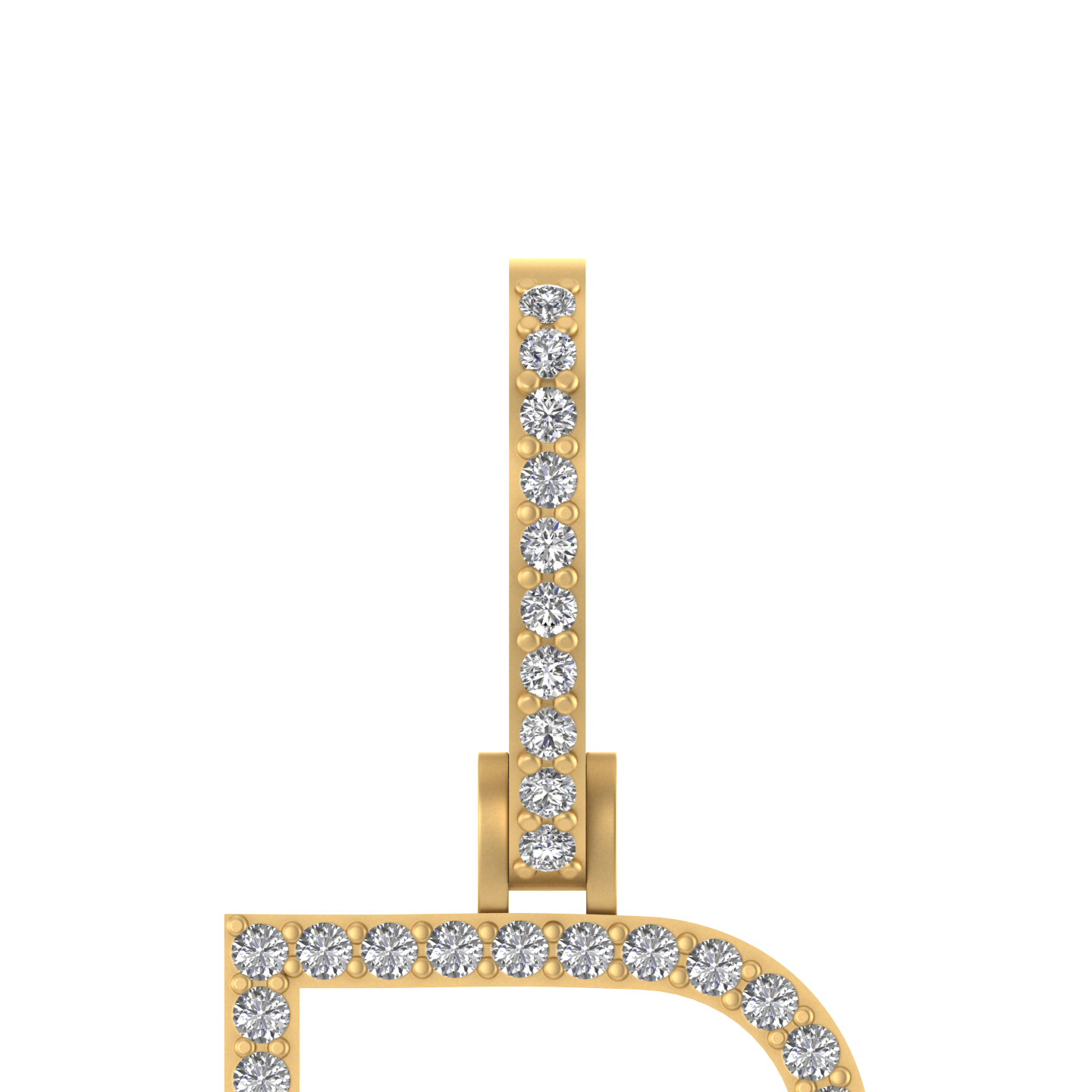 14K Gold Initial P Pendant