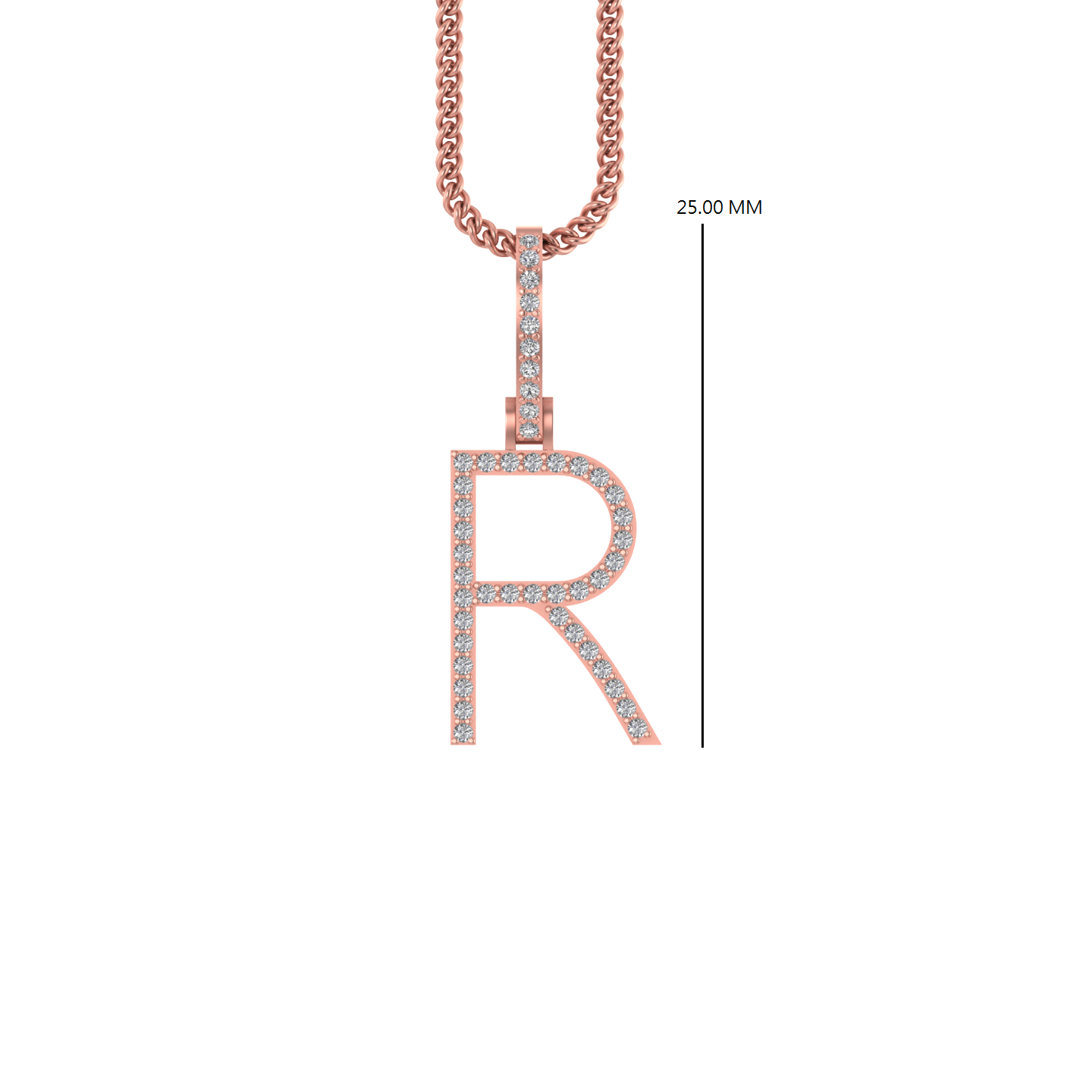 14K Gold Initial R Pendant