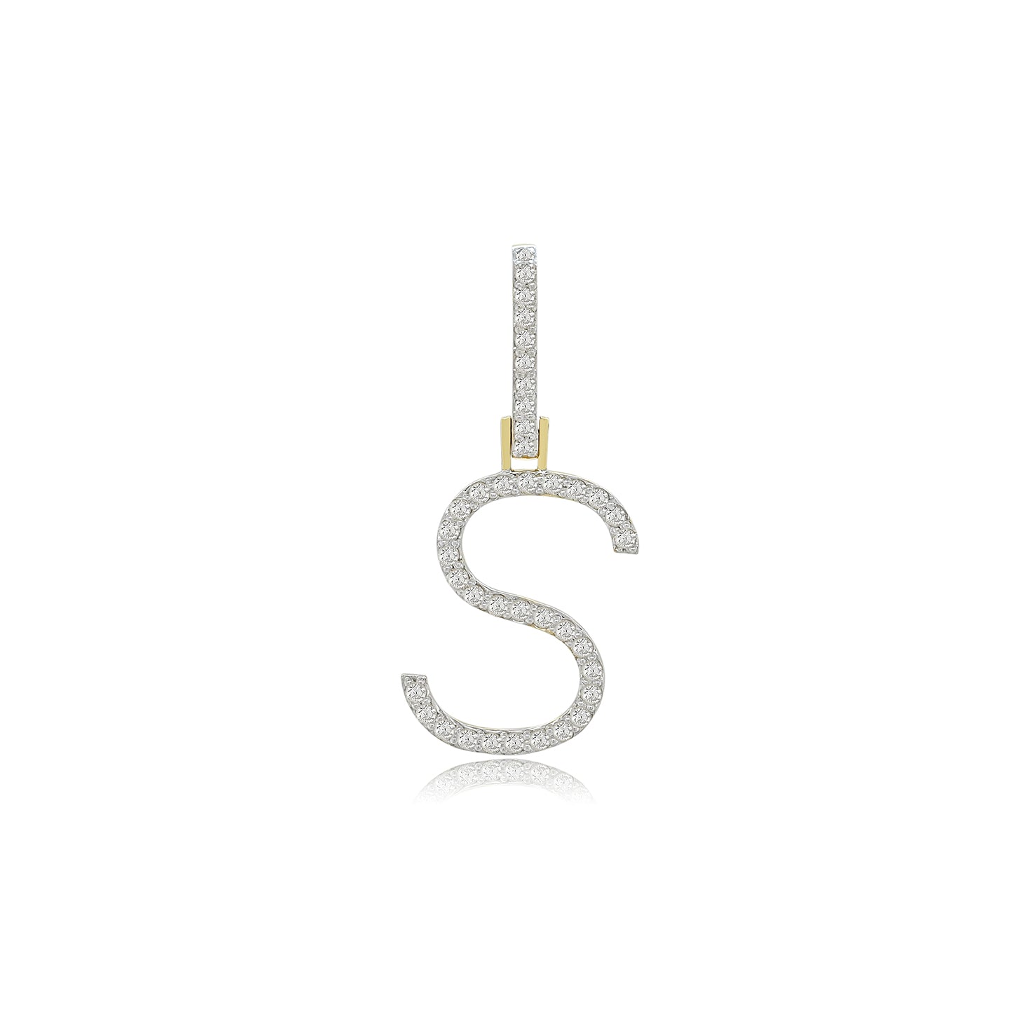 14K Gold Initial S Pendant