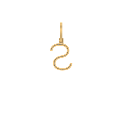 14K Gold Initial S Pendant