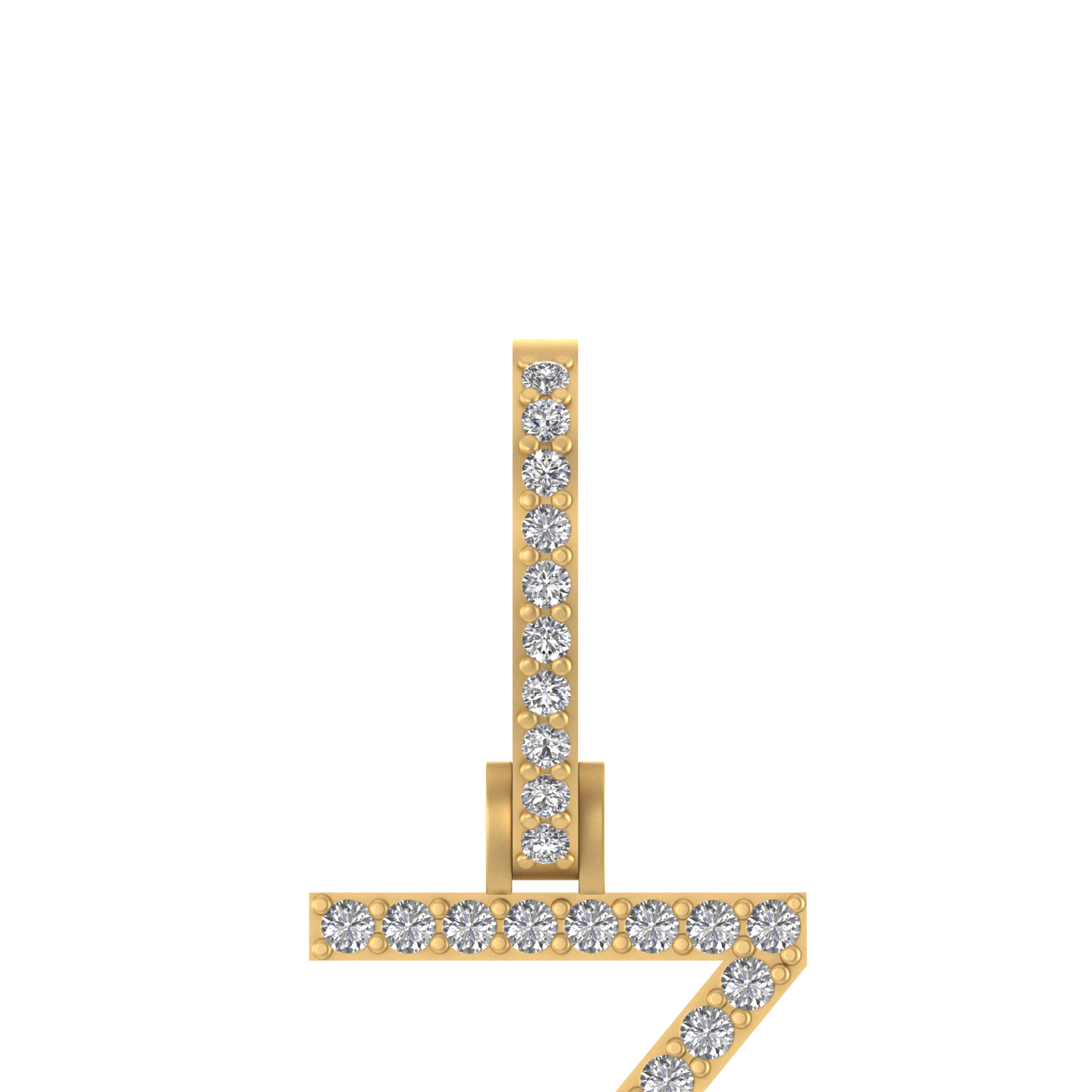 14K Gold Initial Z Pendant