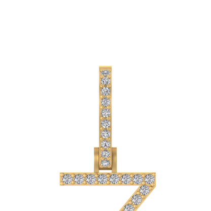 14K Gold Initial Z Pendant