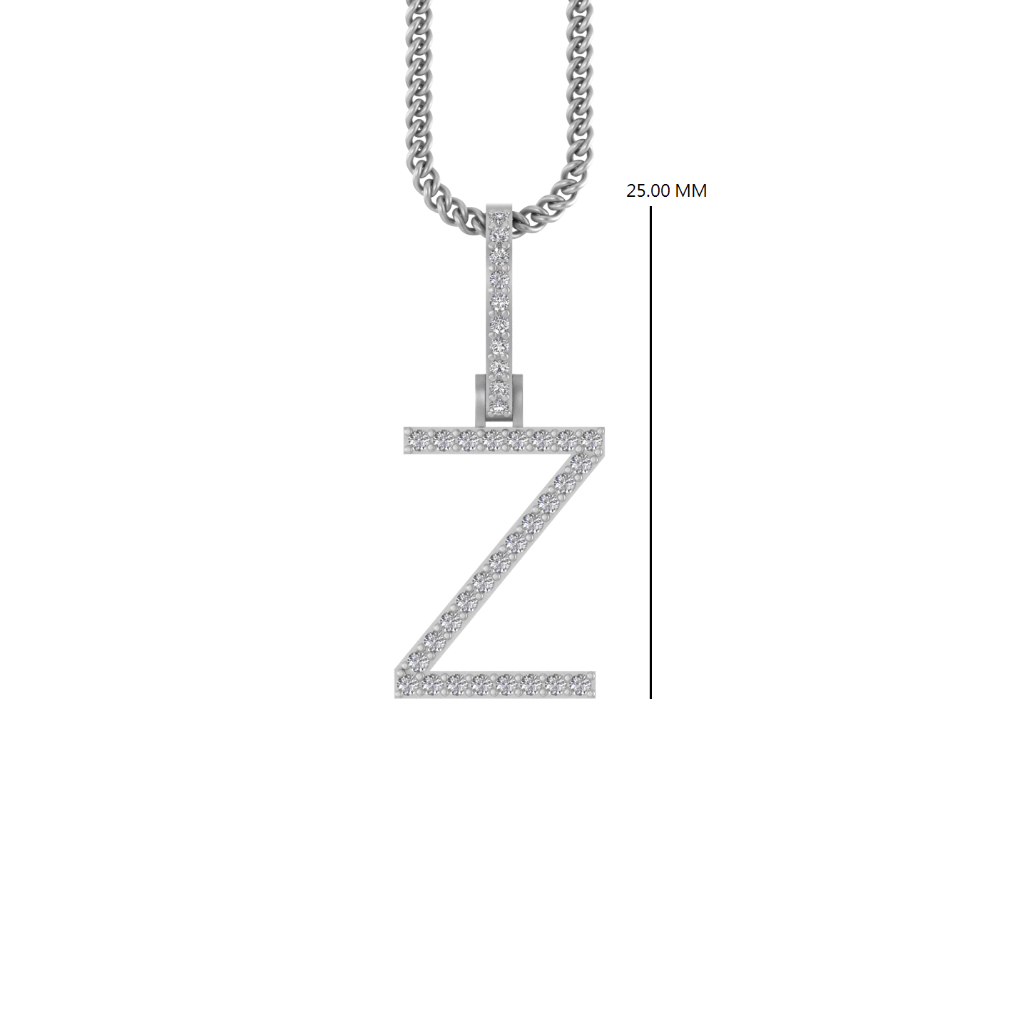 14K Gold Initial Z Pendant