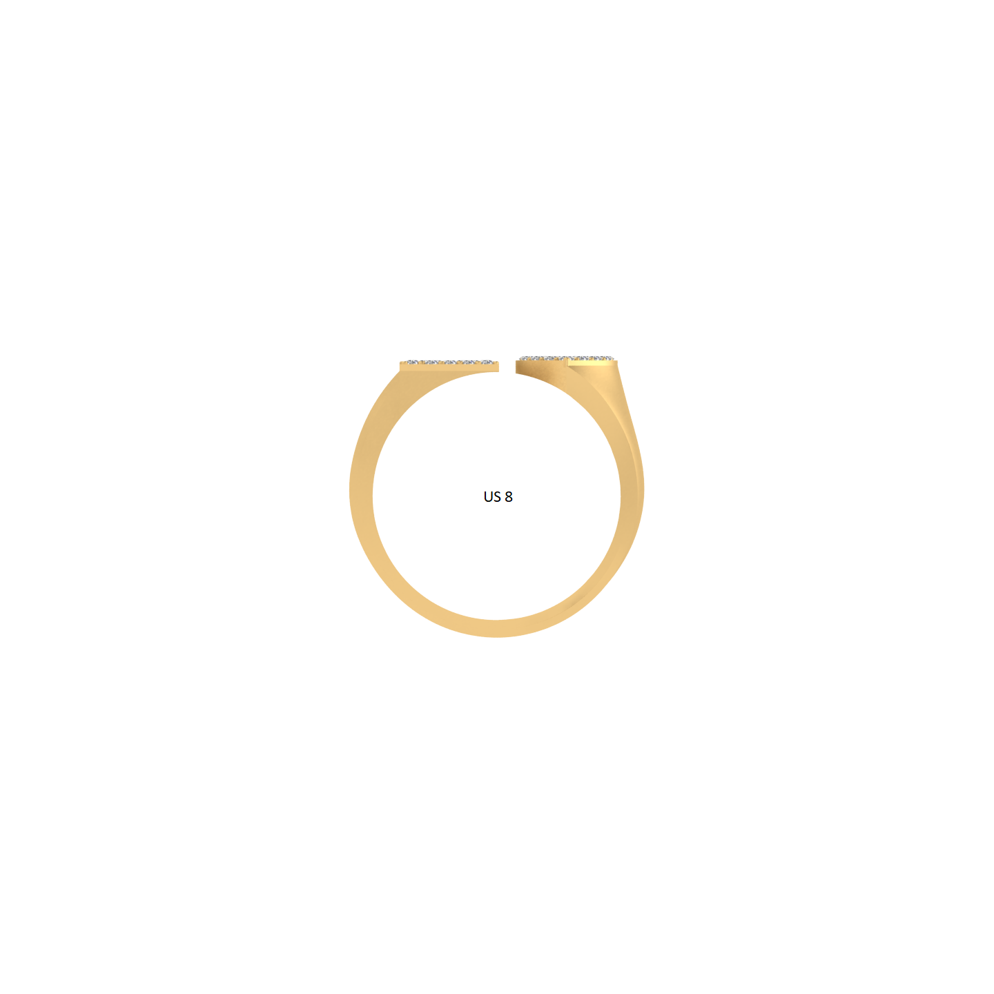 14K Gold letter Z Ring 0.27 ctw