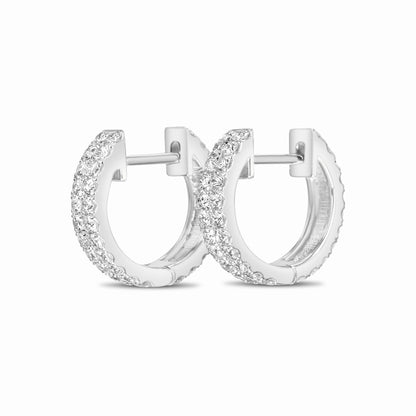 14k Solid Gold Diamond Hoop Earrings 1.5ctw