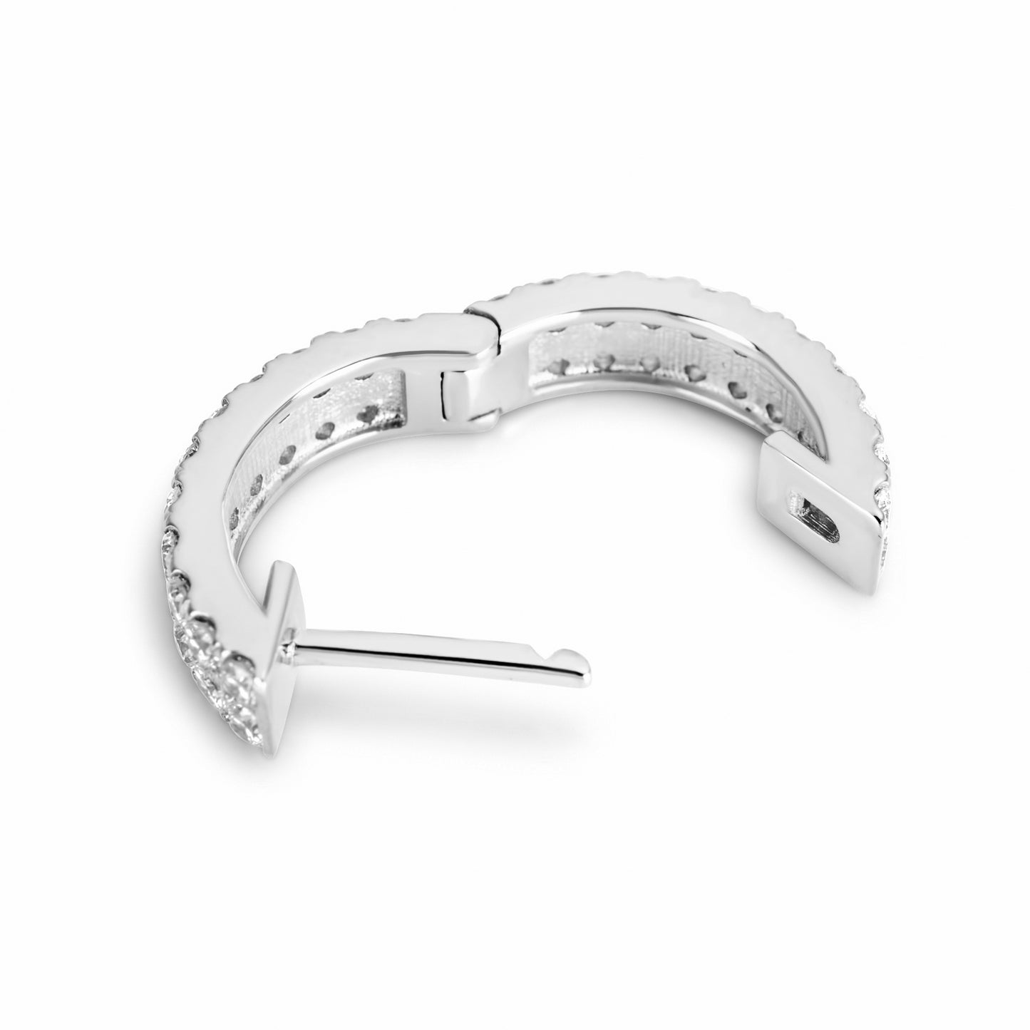 14k Solid Gold Diamond Hoop Earrings 1.5ctw