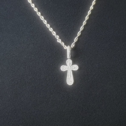 10k Yellow Gold Diamond Cross Pendant 0.72 ctw