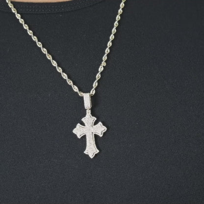 10k Yellow Gold Diamond Cross Pendant 0.80 ctw