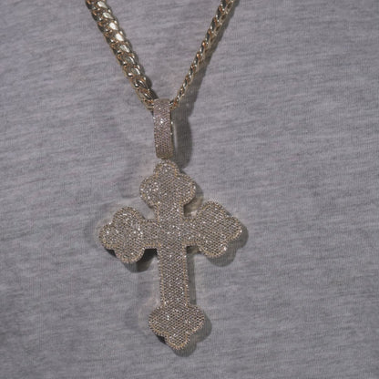 10k Yellow Gold Diamond Cross Pendant 3.05 ctw