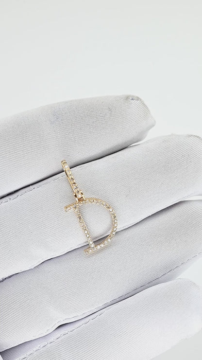 14K Gold Initial D Pendant