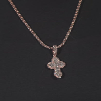 10k Rose Gold Diamond Baguette Cross Pendant 1.75 CTW