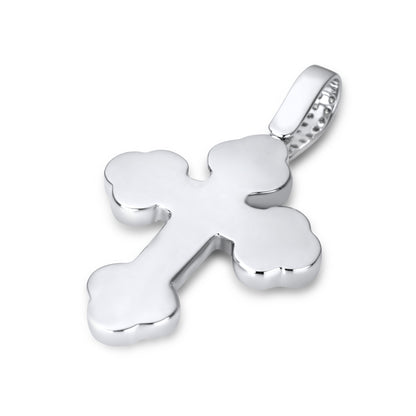 10K White Gold Diamond Cross Pendant 0.93 ctw