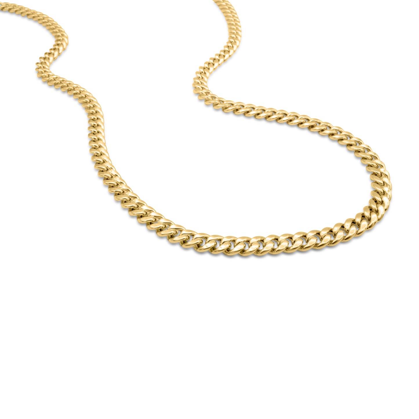 10K Hollow Yellow Gold Miami Cuban Chain 6mm