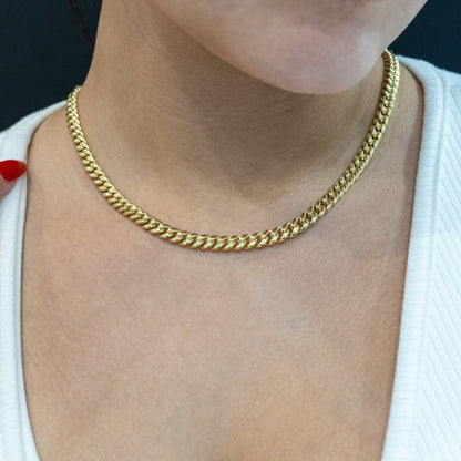 10K Hollow Yellow Gold Miami Cuban Chain 6mm