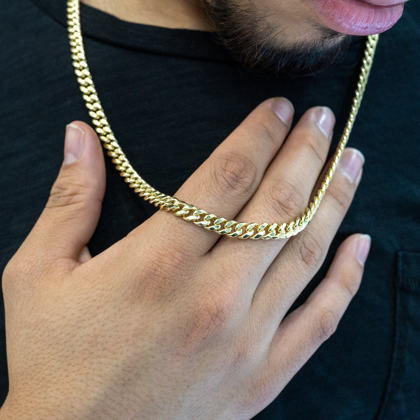 10K Hollow Yellow Gold Miami Cuban Chain 6mm