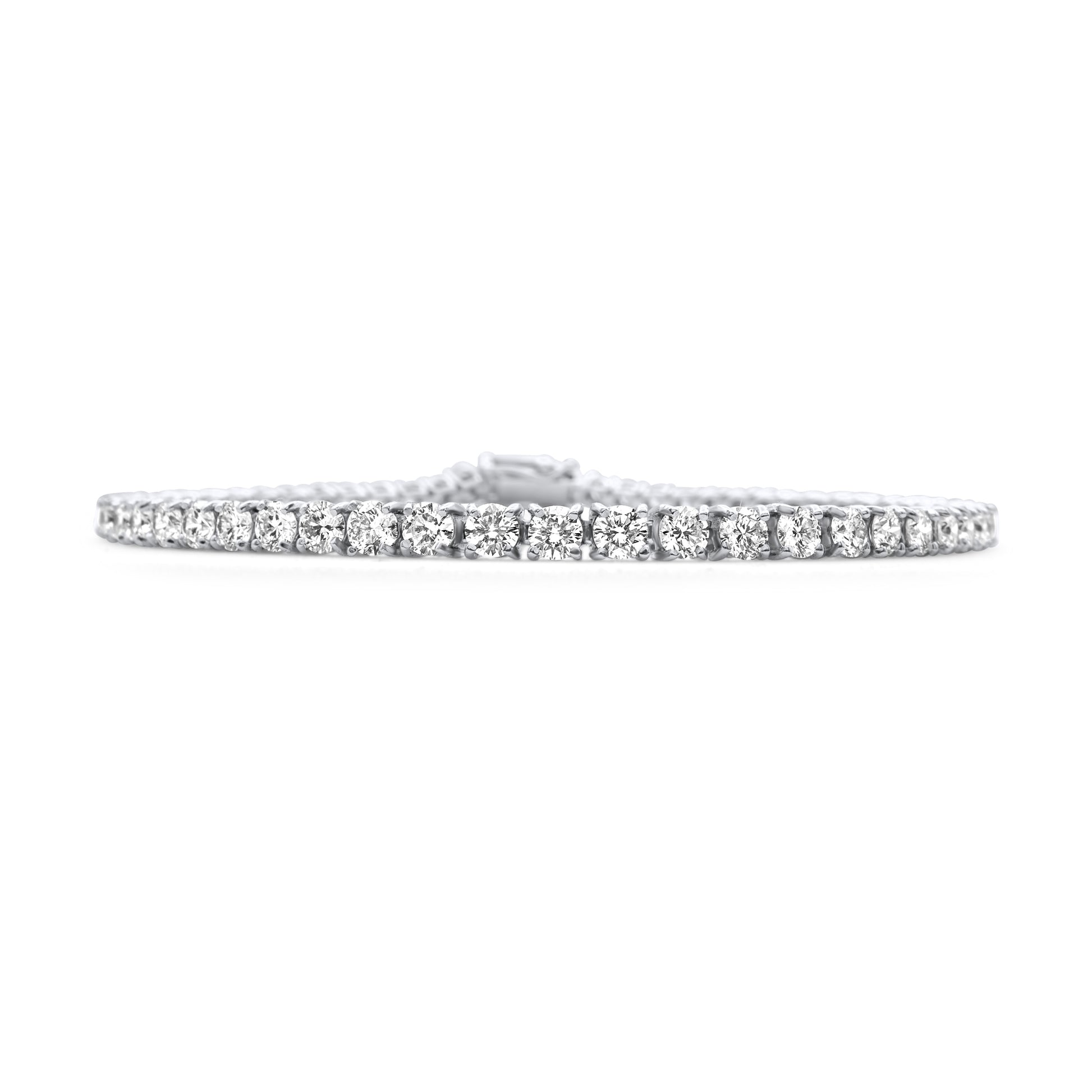 14k White Gold Diamond Tennis Bracelet 5.00ctw