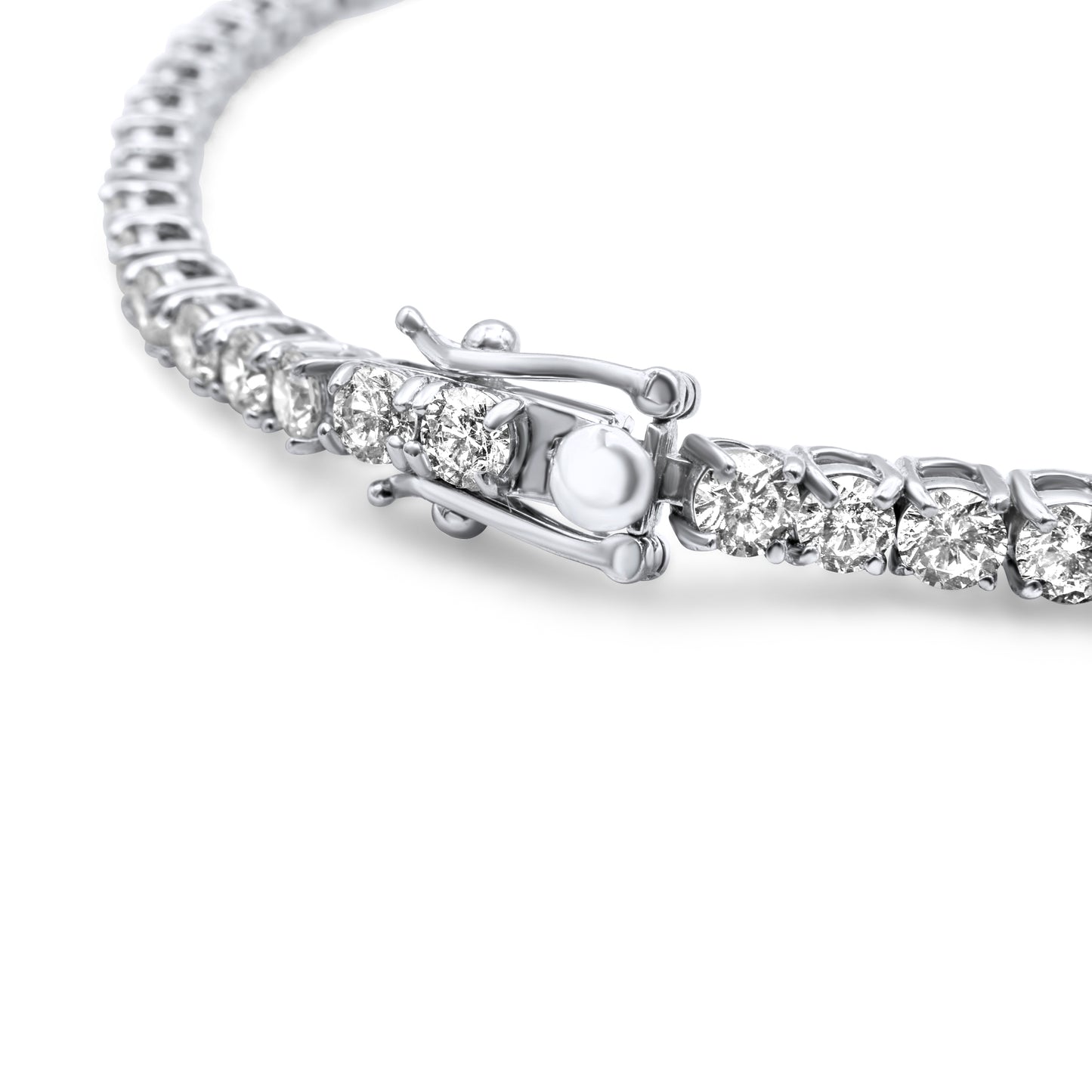 14k White Gold Diamond Tennis Bracelet 7.62 ctw