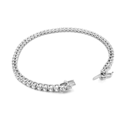 14k White Gold Diamond Tennis Bracelet 5.00 ctw